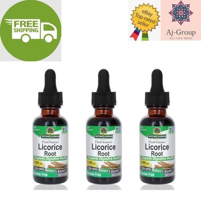 3 X Licorice Root Herbal Supplement for Digestive Health | Non-GMO & Vegan 1oz