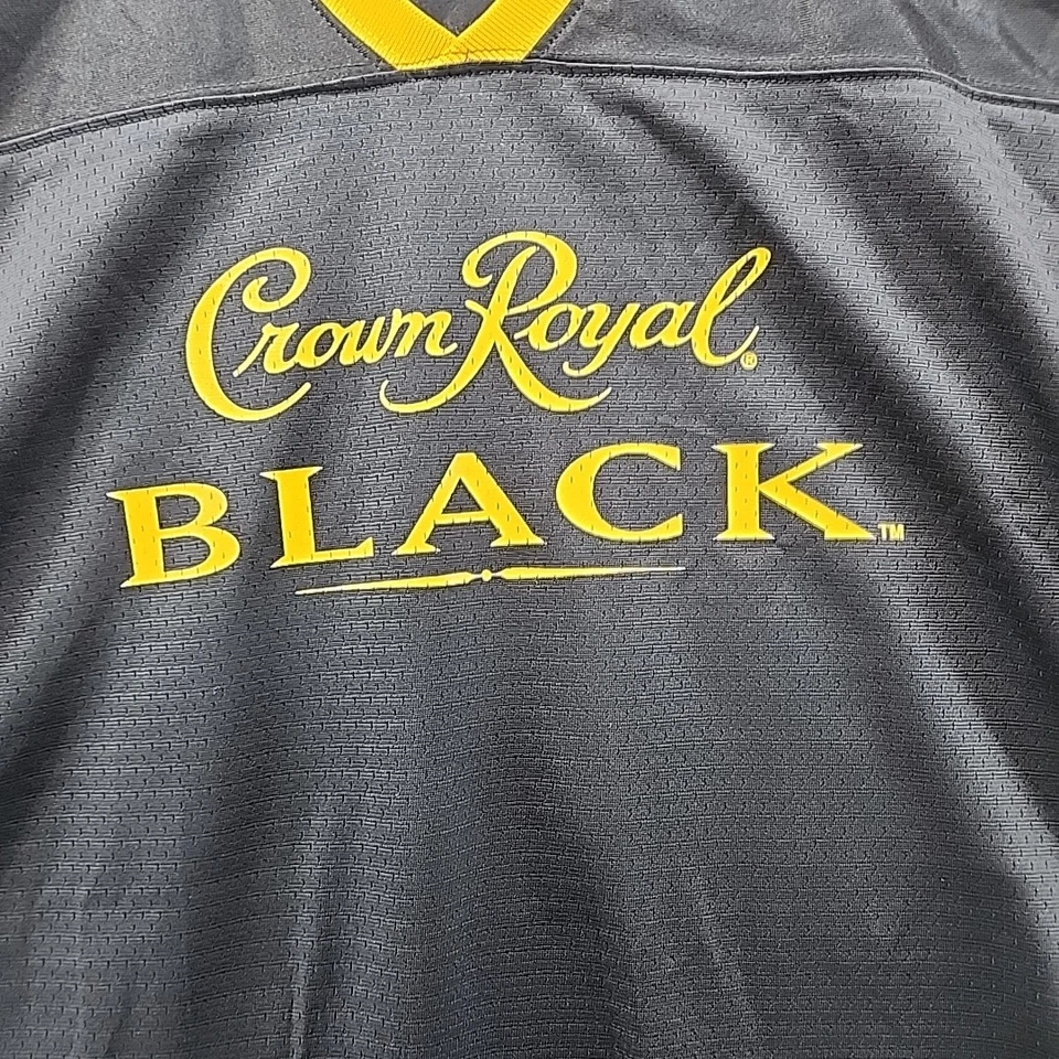 Camiseta deportiva de fútbol Crown Royal negra amarilla ligera de poliéster talla XL Foto 4 de 4