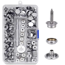 150 PCS Canvas Snap Kit Tool, Metal Screws Snaps Marine Grade 3/8" Socket Stainl