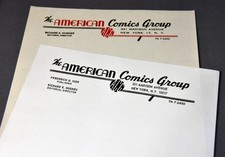 American Comics Group-Nagłówki firmowe Golden Age-Fred Iger Madison Ave NY- lata 50.