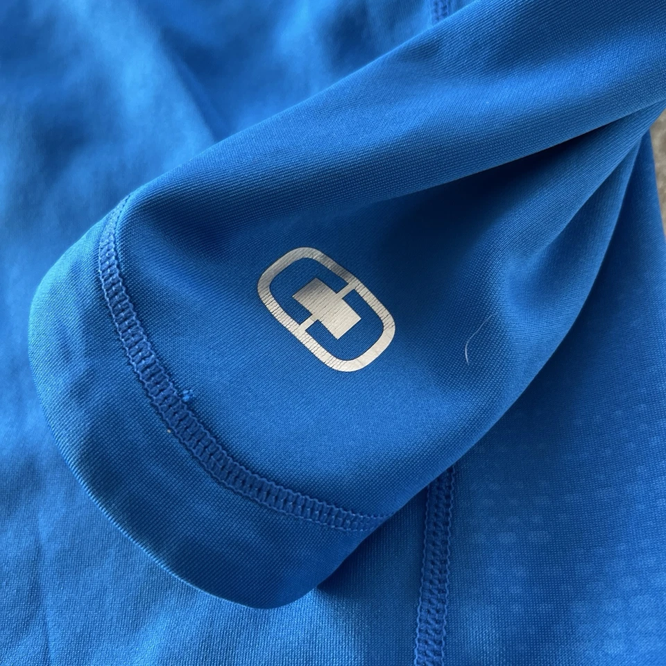 Camisa OGIO Endurance Para Hombre Azul Medio Manga Larga Cuello Simulado 1/4 Cremallera Otter Foto 3 de 4