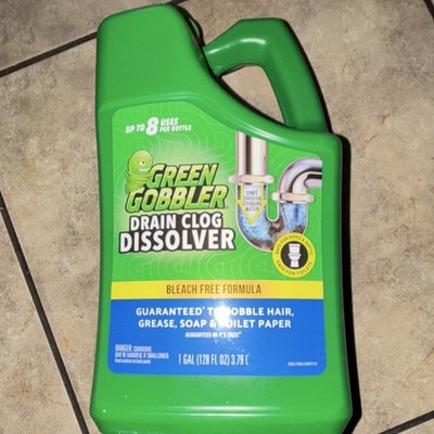 Green Gobbler Drain Clog Remover Bleach Free Formula Liquid 1 gal Toilet