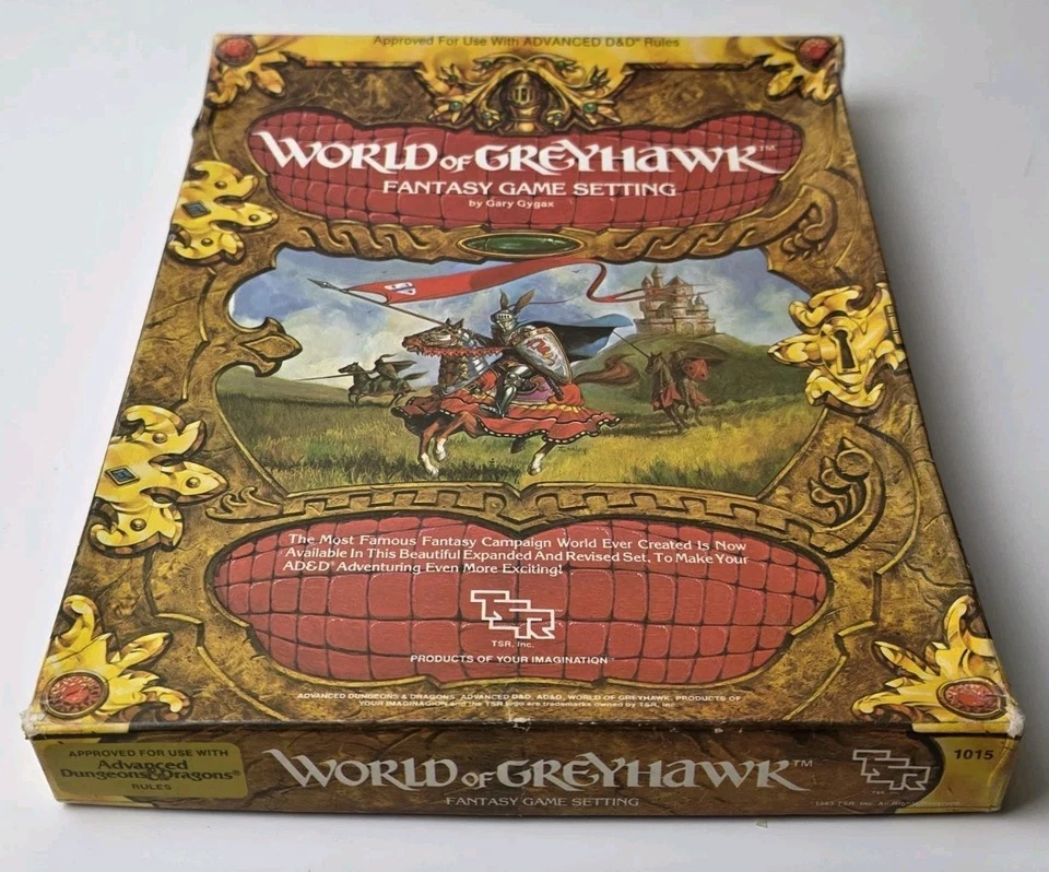 AD&D World Of Greyhawk Fantasy Game Setting Boxed 1015 TSR 28472 G Gygax - Imagem 2 de 4