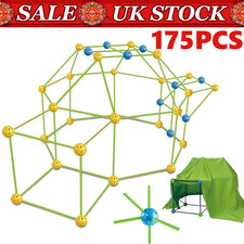 175pcs Kids Construction Fort Building Kit Castles Play House Tent Toy Gift