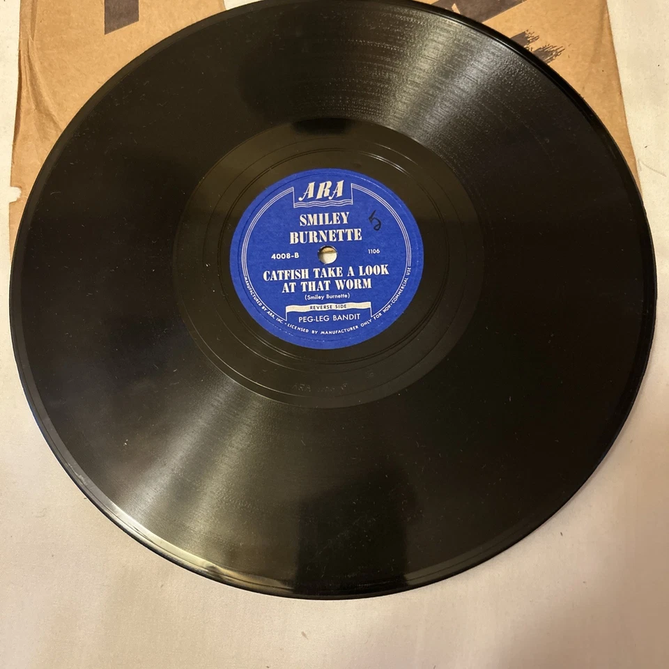 78 SMILEY BURNETTE ARA 4008 CATFISH TAKE A LOOK AT THAT WORM Country VG++ - Image 2 of 4