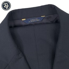 Mens 44 R Brooks Brothers " Madison Fit " Solid Navy Blue Wool Suit Made USA