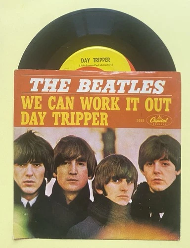 THE BEATLES DAY TRIPPER WE CAN WORK IT OUT 1965 EX CAPITOL 45 & PICTURE SLEEVE