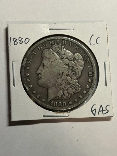 1880 CC MORGAN SILVER DOLLAR VF DETAILS KEY DATE CARSON CITY