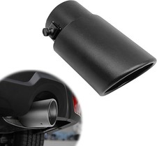 Car Exhaust Throat Tail Pipe Stainless Steel - Chrome-Plated Exhaust Black