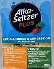 Alka-Seltzer Plus Maximum Strength, Cough Mucus & Congestion Day+Night PowerMax