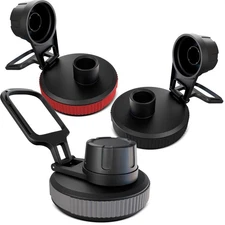 3 Pcs Thermoflask Lid Replacement – Hydro Flask Black, Red, Gray 