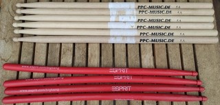 10 Stück Drumsticks 5a Trommelstäbe Schlagzeugstöcke