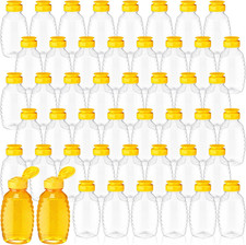 48 Pcs 25 Oz Plastic Honey Bottles with Lids, Clear Refillable  Easy Grip, Leak
