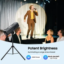 6 Color LED Follow Spot Light DJ Party Theater Disco Stage Spotlight with Stand