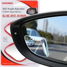 Upgrade HD Glass Wide Angle Blind Spot Mirror Frameless 360 Adjustable Convex...