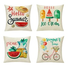 Summer Pillow Covers 16x16: Decorative Pillow Covers Farmhouse Pillow Covers ...