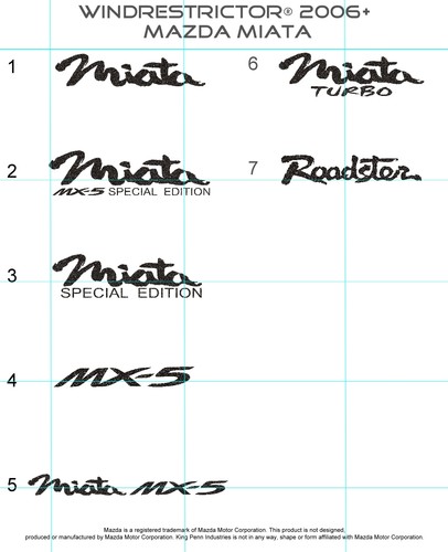 Wind Restrictor Screen Blocker for Mazda Miata Mx5 Ambient Lighting Engraved - Picture 10 of 10
