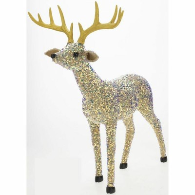 Mark Roberts 2021 Standing Deer Assortment of 2 Figurines, Gold - 33'' & 36''