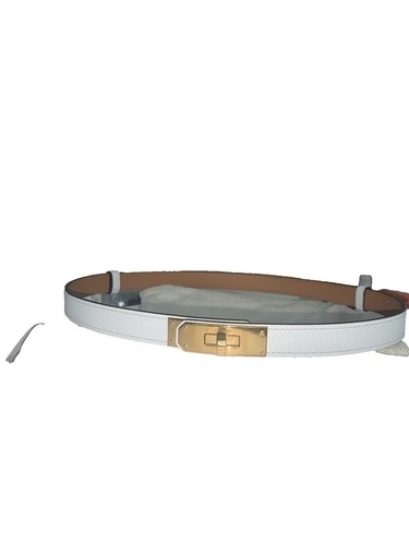 Hermes Molle Narrow Belt Buckle Silver Brand Hermes Silver Mat and Brilliant DOUBLE CHAINE D main image 4