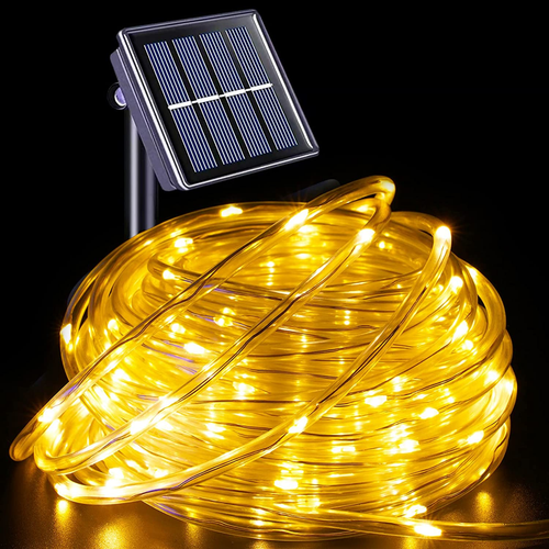 Solar 50/100Led powered tube rope string fairy lights outdoor garden patio decor - Picture 27 of 27