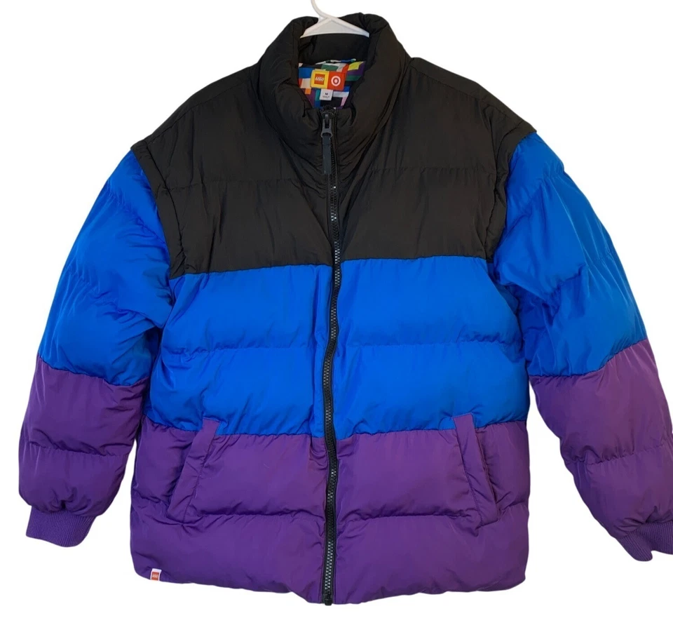 Lego Hombres Puffer Chaqueta/Chaleco Convertible Colorblock Poliéster Talla M 9039 Foto 3 de 4