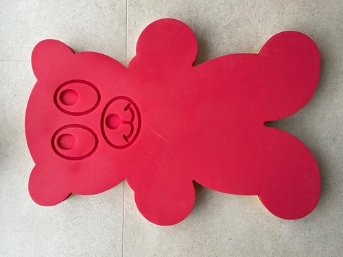 Teddy Bear Shaped Swimming Float Pink &Yellow, Raft Aqua Pool Water Fun Playing - Picture 3 of 6