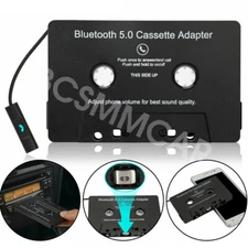 Bluetooth Car Audio Cassette Tape Converter Adapter Player MP3 CD Hands-free