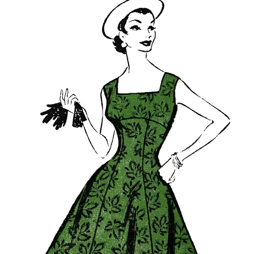 Vintage 1950s Pattern – Princess Midi Dress - Bust=36” (91.4cm) - Image 2 of 2