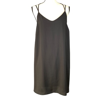 Finn & Clover Strap Halter Top Dress Women L Knee Length Black Shift Lined | eBay Finn & Clover Strap Halter Top Dress Women L Knee Length Black Shift Lined | eBay