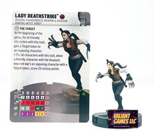 Marvel Heroclix Lady Deathstrike 041 w/ Card Deadpool Weapon X Set