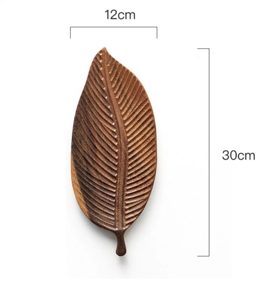 Закусочная деревянная тарелка в форме лепестка - Изображение 3 из 4