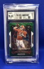 2021 Prizm Draft TREVOR LAWRENCE ALL AMERICAN GREEN WAVE PRIZM ROOKIE! HGA 9!