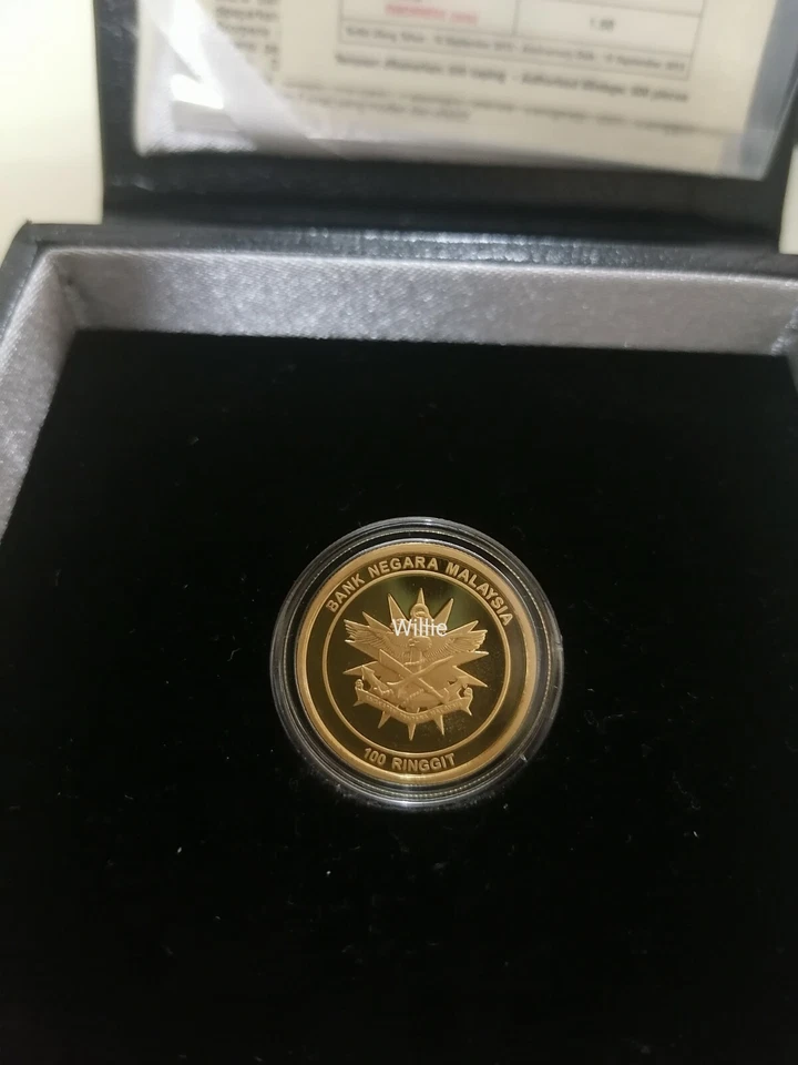Willie: 2013 Malaysia Angkatan Tentera Malaysia Gold Proof with cert and box - Image 2 of 2