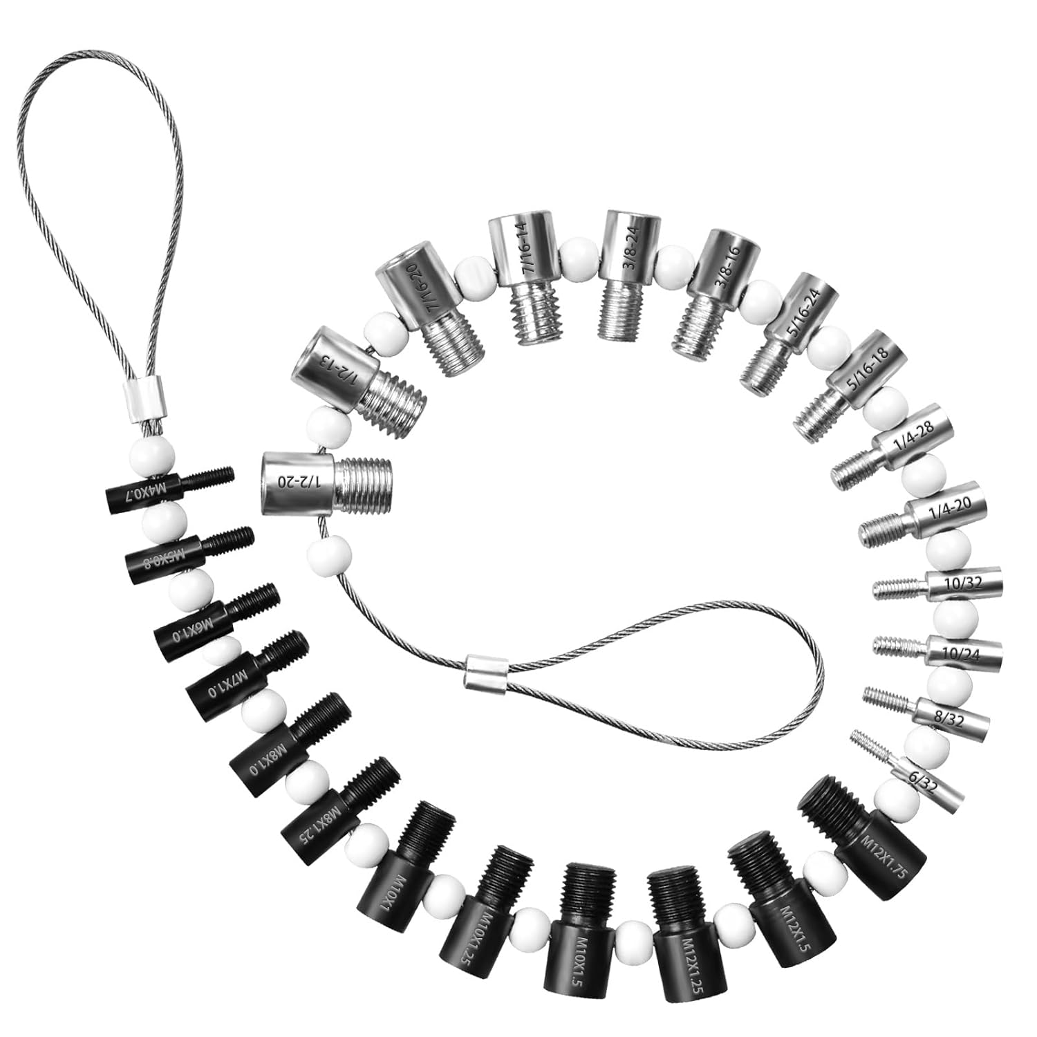 Nut & Bolt Thread Checker 26 Male/Female Gauges (14 Inch & 12 Metric) Nut and Bo