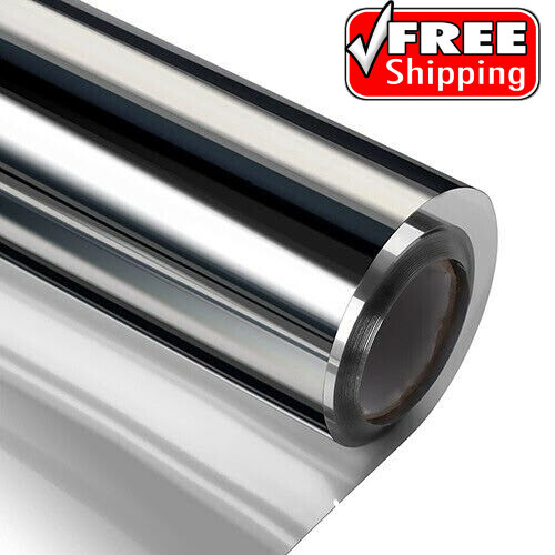 UV Block Mirror Film Sticker One Way Window Tint Reflect Solar Insulate Glass - Bild 2 von 13