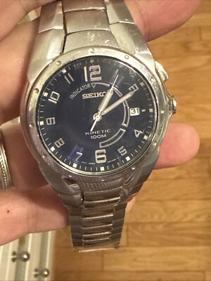 SEIKO Kinetic Blue Black Dial Men's Watch | SKA237 40MM 5M62-0AR0