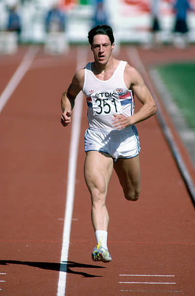 Allan Wells of Great Britain running in the men's 200 metres even