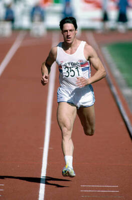 Allan Wells of Great Britain running in the men's 200 metres even