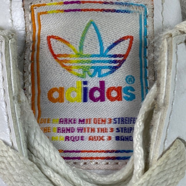 Adidas Samoa White Rainbow Sneakers Sz 8 Womens Athletic Shoes Monochrome RARE | eBay