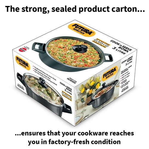 Hawkins Futura Non Stick Casserole, Saucepan with Lid, 3 Ltr- Free Shipping - 第 5/7 張圖片