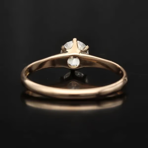 14k Yellow Gold Diamond Solitaire Engagement Ring – 0.50ct – Size N½ - Picture 5 of 6