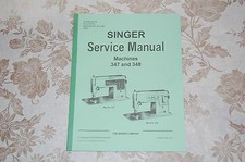 Professional Full Size Service Manual on CD for Singer 347 348 Sewing Machines