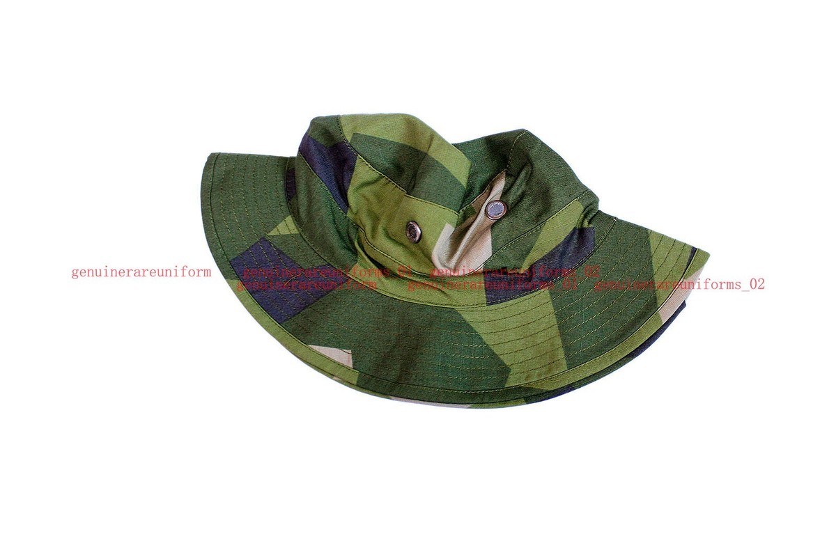 Rare Swedish M-90 Camo Boonie Hat Customized Quick Drying Fabric