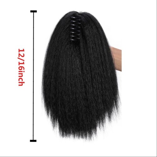 Short Ponytail Yaki Ponytail Hair Extension Claw Clip Ponytail for