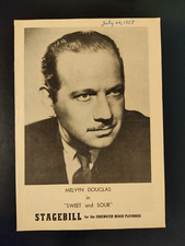 Melvyn Douglas in Sweet and Sour 1958 Edgewater Beach Playhouse SCARCE