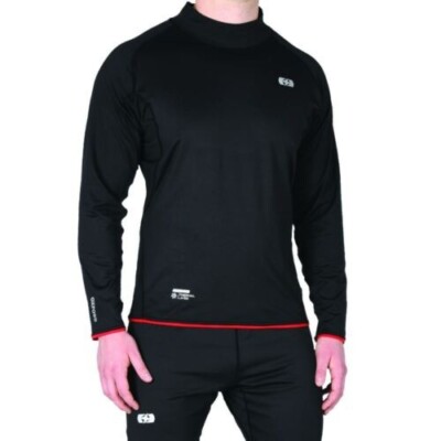 Oxford Motorrad Warm Dry High Neck Shirt Motorrad Base Layer Top Schwarz S