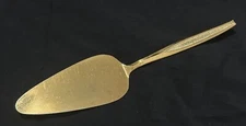 Royalton Antigua Pie Cake Server 10 1/8” Gold Tone Stainless Japan