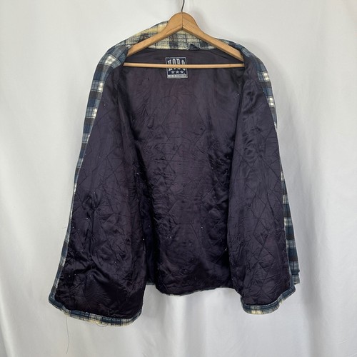 Vintage HOBO USA Plaid Flannel Jacket Full Zip Lined Pockets Mens Size Large - Picture 10 of 13