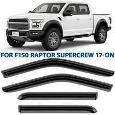 Side Window Deflectors Rain Guards for 2017-2026 Ford F-150 Raptor SuperCrew