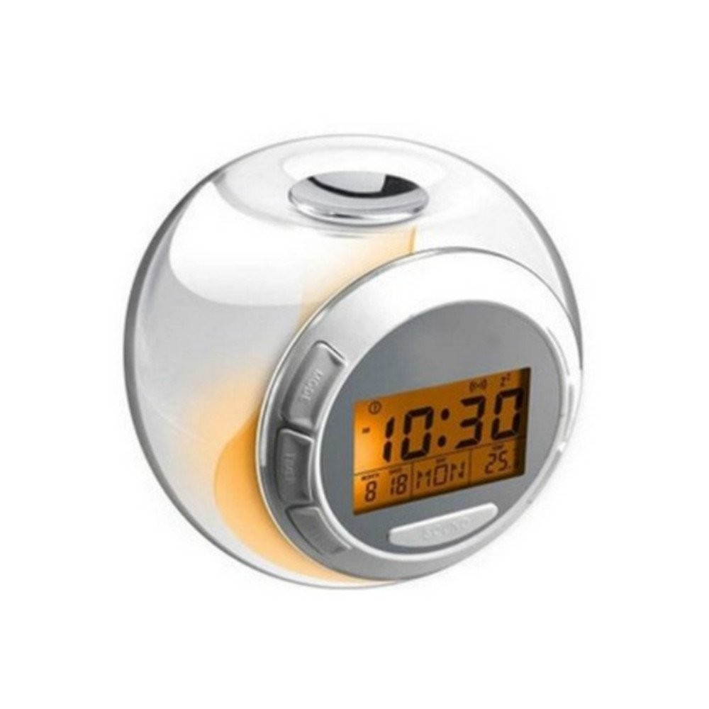 Fashion Alarm Clock with 5 Natural Sound 7 Color Changing LED Light digita featured image